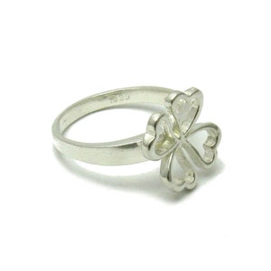 R001510 Sterling Silver Ring Solid 925 Clover image 2