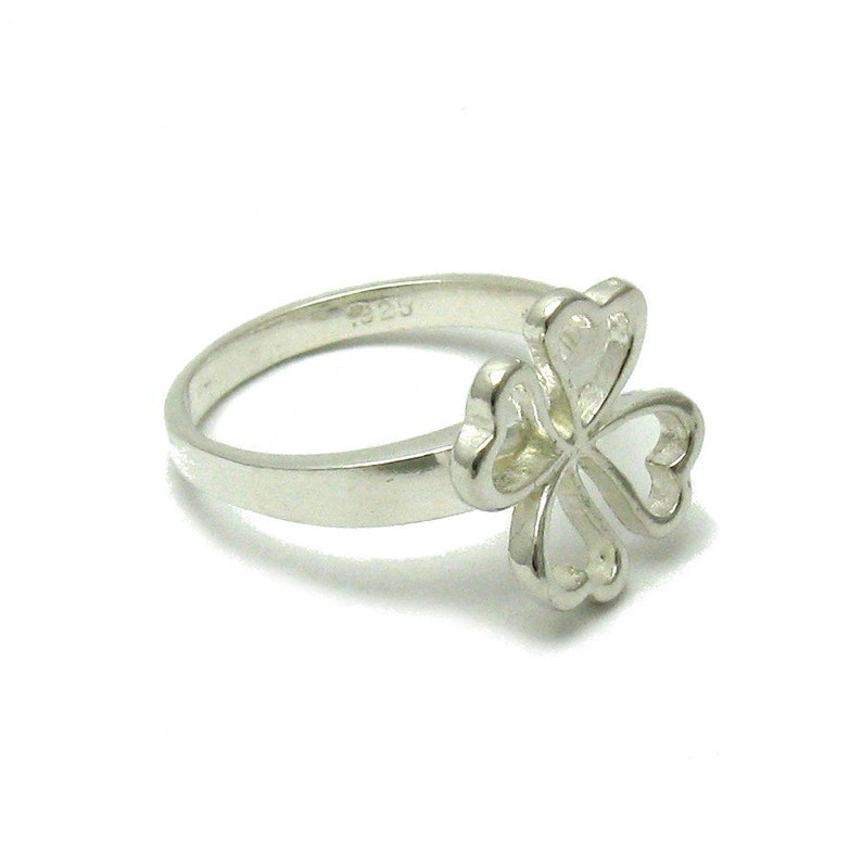 R001510 Sterling Silver Ring Solid 925 Clover image 2