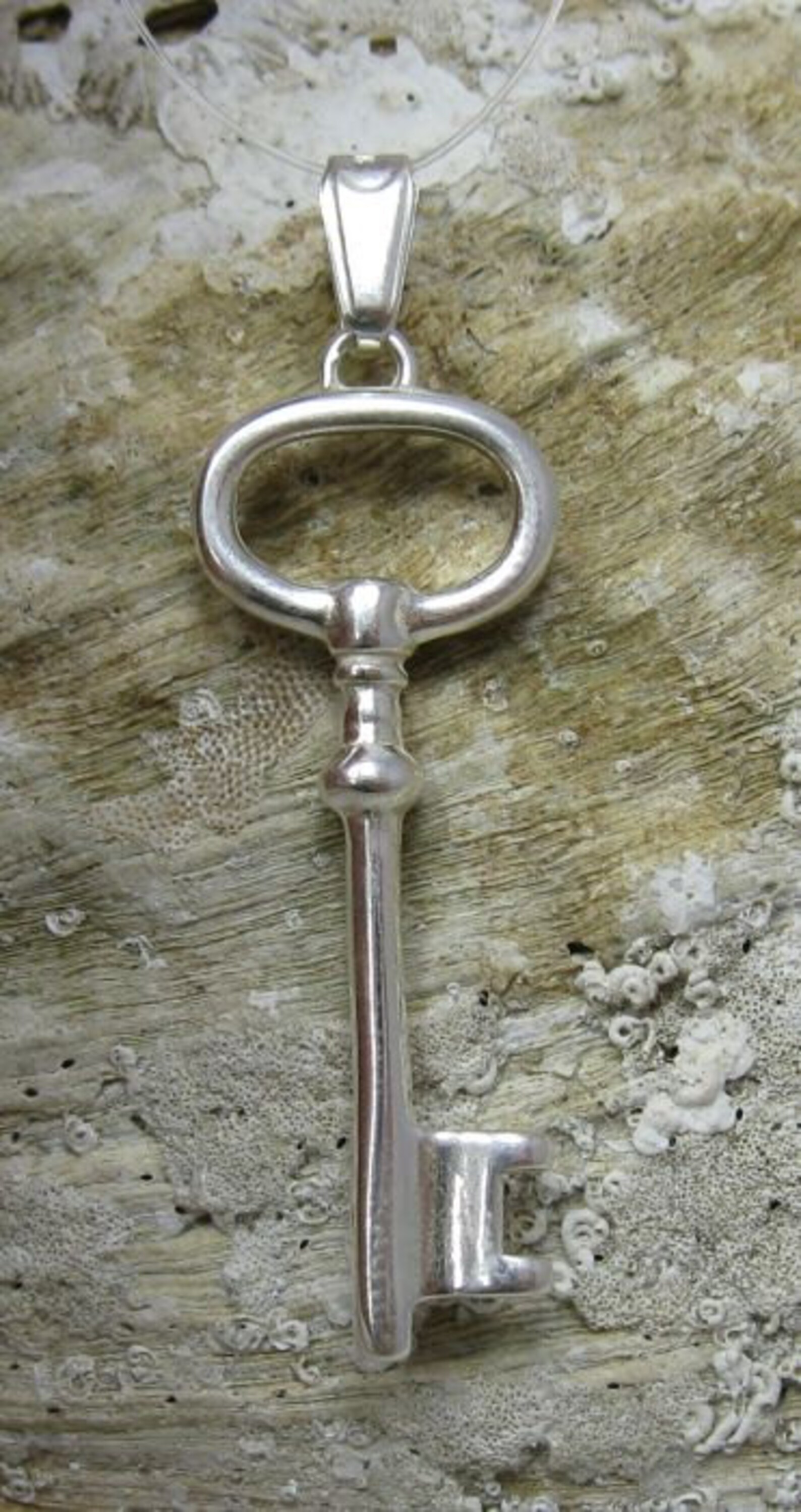 Stylish Sterling Silver Pendant Key Hallmarked 925 - Etsy