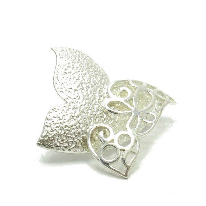 A000032 STERLING SILVER Brooch Solid 925 Butterfly image 1