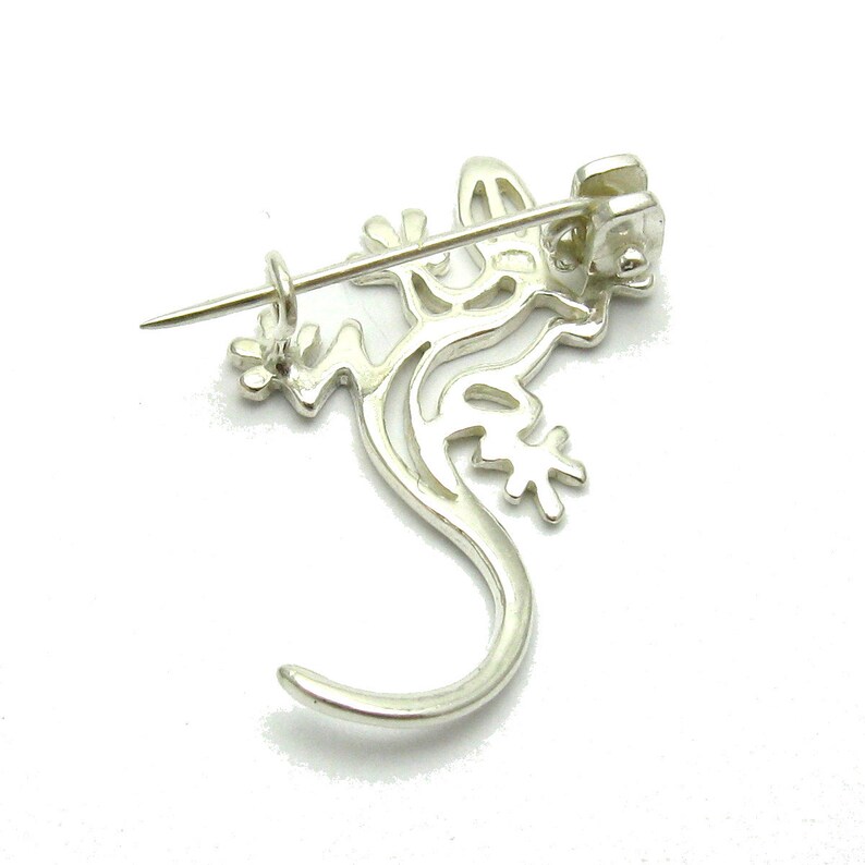 A000072 Sterling Silver Brooch 925 salamander image 2