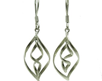 Danlging Sterling Silver Earrings Solid Hallmarked 925 Nickel Free