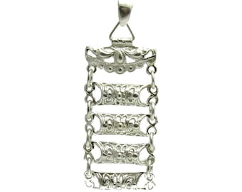 PE000998  Sterling Silver Pendant Solid 925 Vintage style
