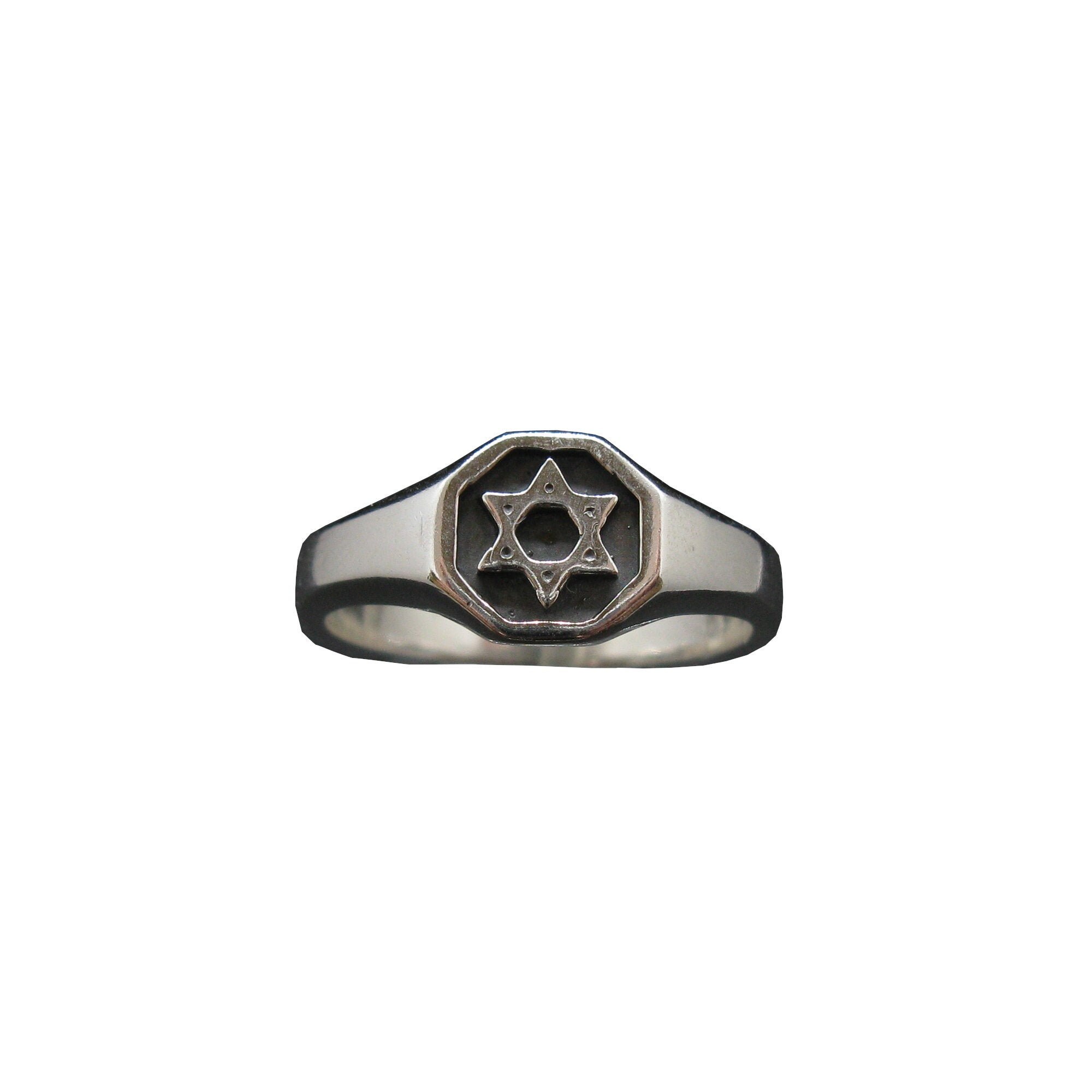Sterling Silver Star Of David Ring - Choose Your Size & Finish - View #5