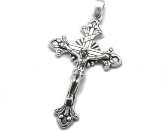 PE001303 Sterling silver pendant solid 925 Cross