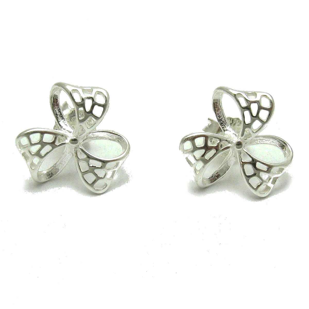 大切な人へのギフト探し Hallmarked Ribbon Earrings Silver Sterling 925 Free Nickel アクセサリー