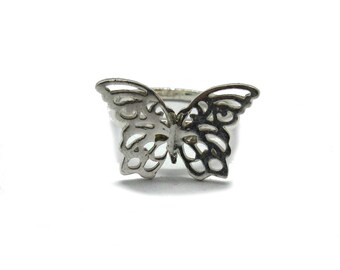 ÉPINGLE PAPILLON COULEUR filigrane bijoux de succession or 0,925 argent