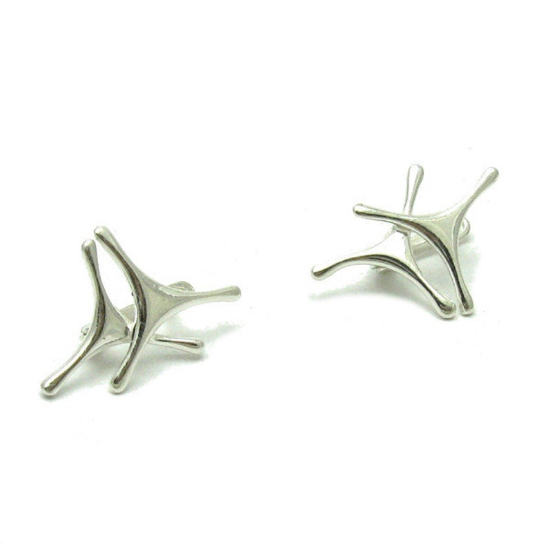 E000543 Sterling silver earrings 925 French clip image 1
