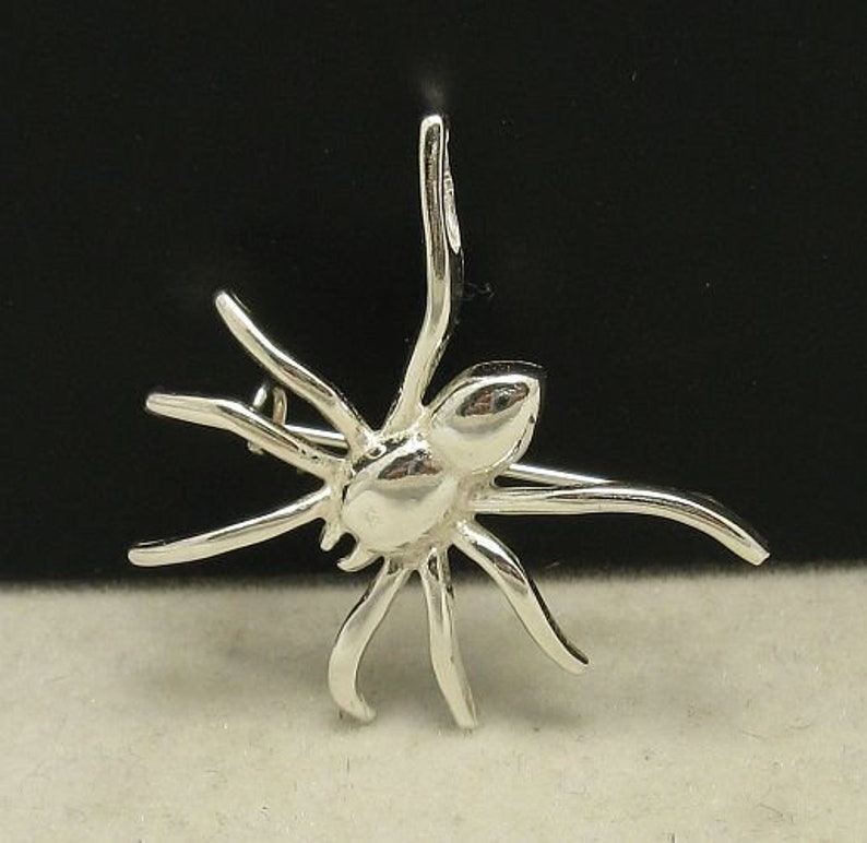 A000013 STERLING SILVER Brooch Solid 925 Spider image 1