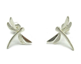 E000524 Boucles d'Oreille Argent 925 libellule