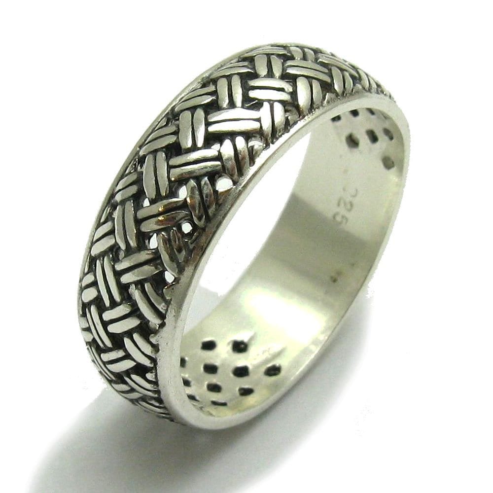 STERLING SILVER RING BAND MESH 925 NEW  EMPRESS R000401