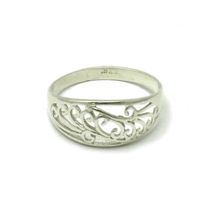 R001512 Stylish STERLING SILVER Ring Solid 925 image 1