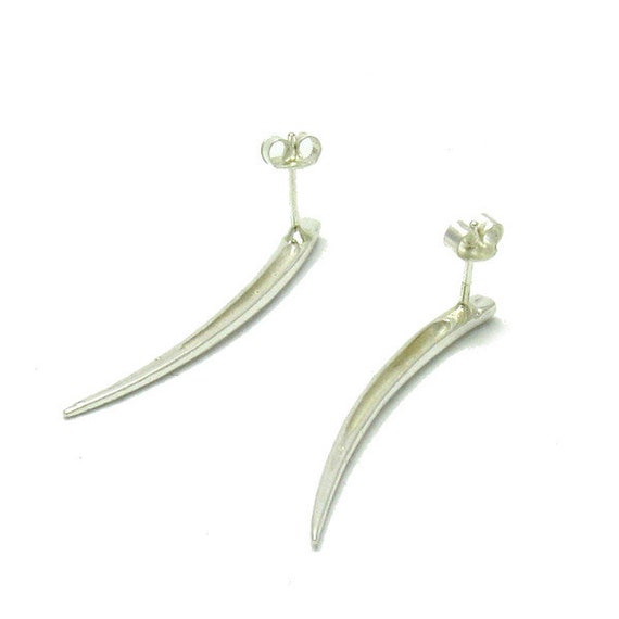★わかっていても★関税込★STONE HENgE★Silver Earrin.g U0042 Sterling Silver Designer Stone Black & Tan Earrings Dangle