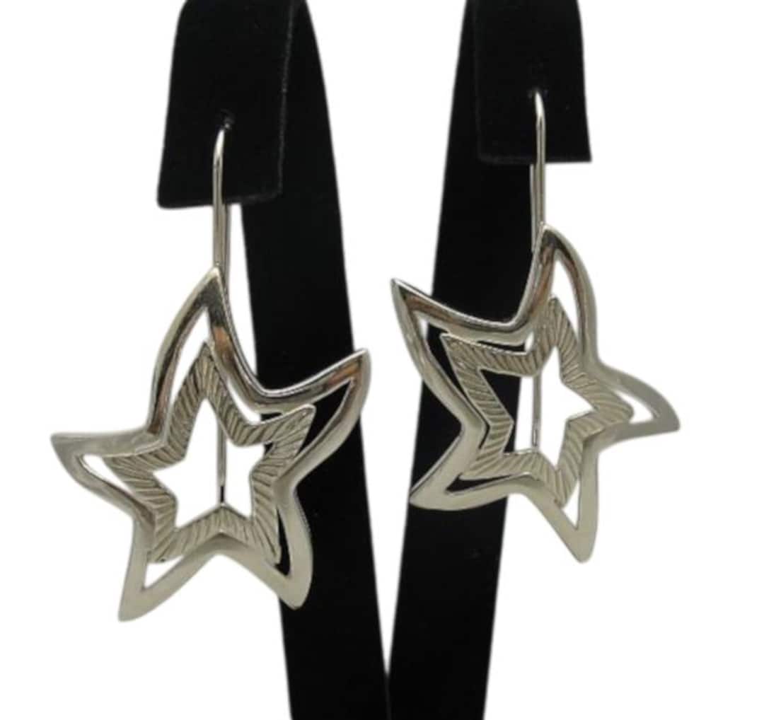 スターリングシルバーイヤリング スター刻印入り 925 ニッケルフリー