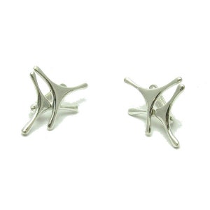 E000543 Sterling silver earrings 925 French clip image 3