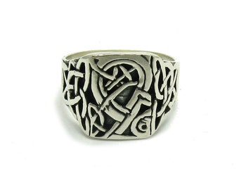 R001639 Sterling silver celtic ring Solid 925