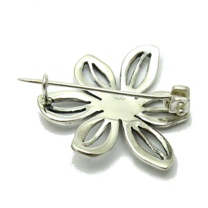 A000067 Broche Argent Massif 925 fleur image 2