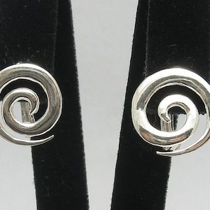 E000281 Sterling silver earrings 925 Whirlpool image 1