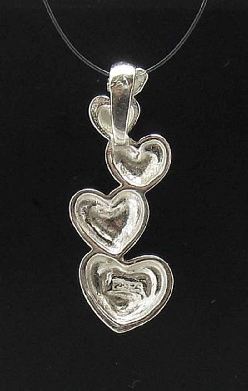 Pendentif Cœur En Argent Sterling 925 Avec CZ - Occasion