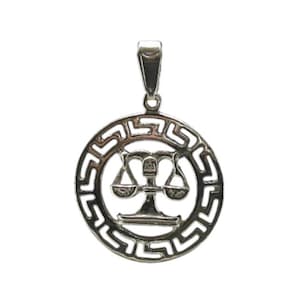 Srebrny wisiorek 925, zawieszka ze znakiem zodiaku waga