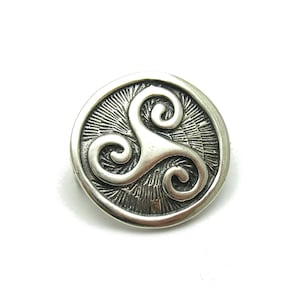 A000079 Broche Argent Massif 925 Triskeliton image 1