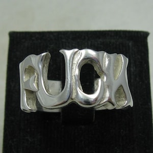 R001167 Sterling silver BAND F**K solid 925 Empress