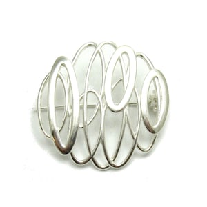 A000132 Sterling Silver Brooch 925 Ellipses