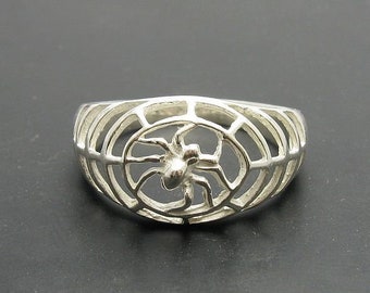 R000774 Bague Argent Massif 925 araignée