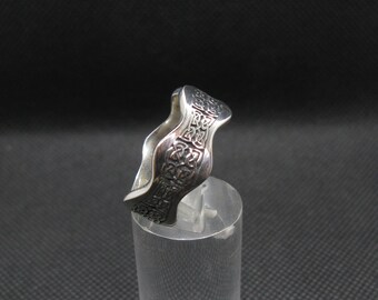 Anelli In Argento Anello In Argento Sterling 925 Massiccio - Motivo Celtico, Taglie Da G A Z, Nuovo Anello Argento Taglie G-z 4mm - Foto 10