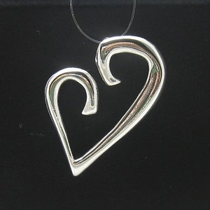 PE000104 Sterling silver pendant  925 Heart Charm