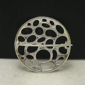 A000009 STERLING Broche de PLATA 925 Círculo imagen 2