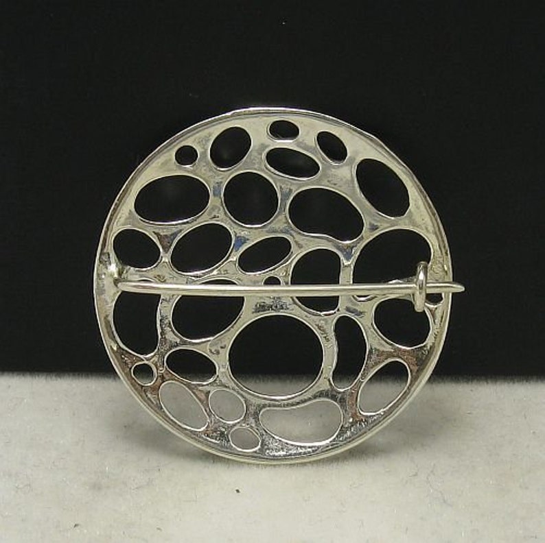 A000009 STERLING SILVER Brooch 925 Circle image 2