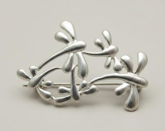 Sterling Silver Dragonfly Brooch Stamped 925 Nickel Free