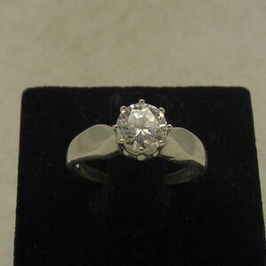 R000836 STERLING SILVER Ring Solid 925 with 6mm CZ