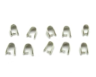 Lot of 10 sterling silver bails for pendant