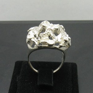 R00016 Bague Argent Massif 925 Papillons image 2