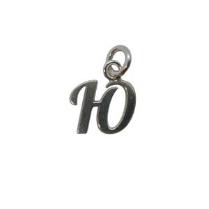 Colgante de plata de ley con sello distintivo 925 Letra Ю cirílica