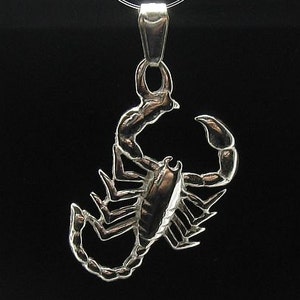 PE000534  Sterling silver  pendant 925 solid scorpion