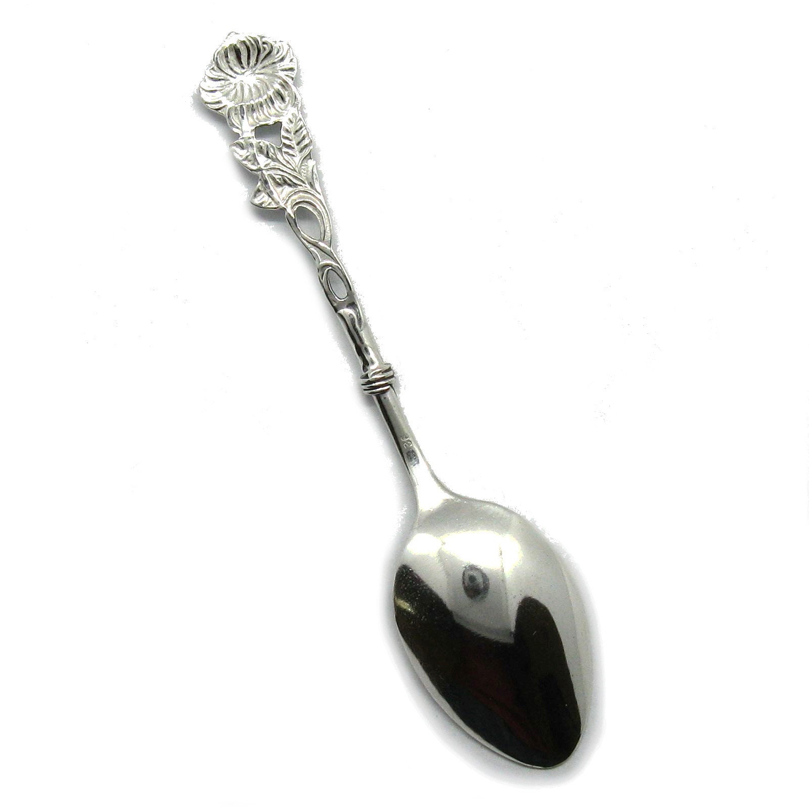 Silver Baby Spoon, Girl, sterling silver 925/1000, 35 g, Gold