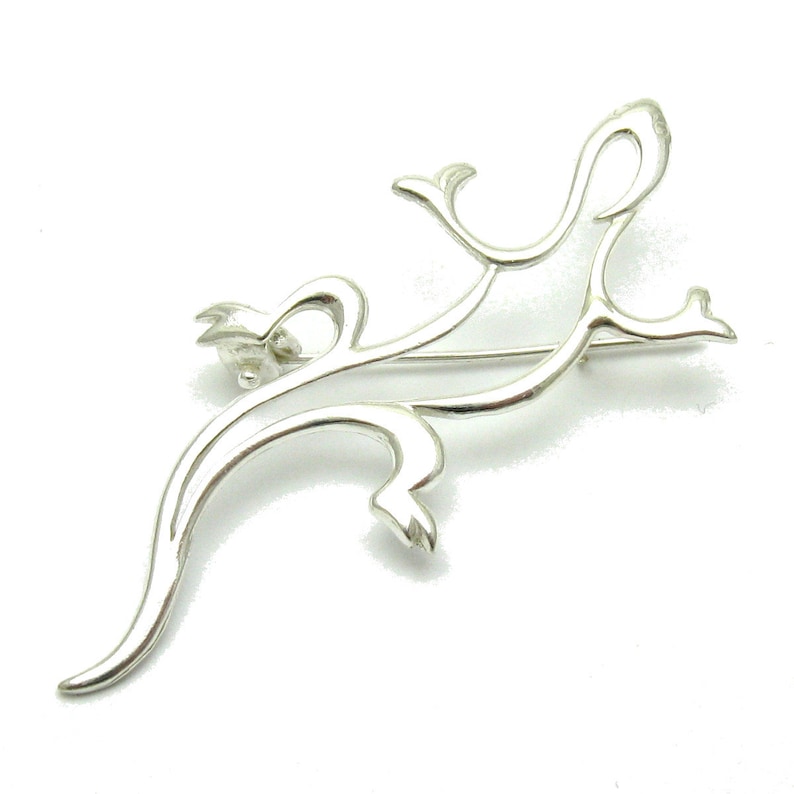 A000054 Broche Argent Massif 925 salamandre image 1