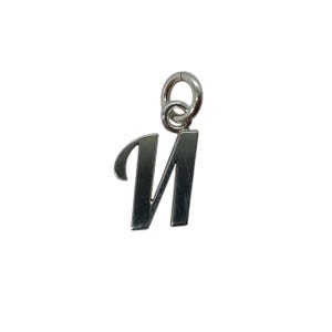Charm colgante de plata de ley con sello 925 y letra I cirílica