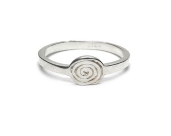 Sterling Silver Minimalist Ring Spiral Genuine Stamped 925 Nickel free
