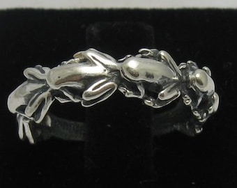 R000506  Sterling Silver  Ring Solid 925 Frog