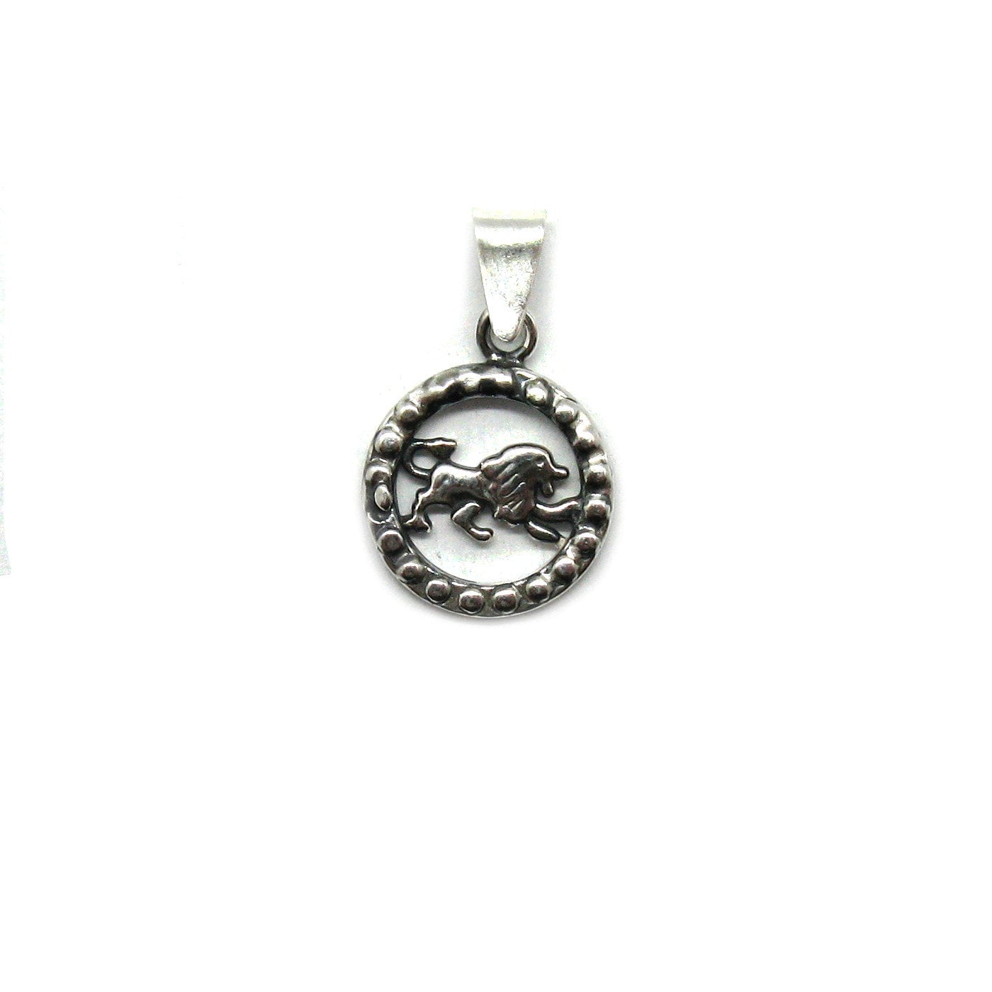 Sterling silver pendant charm zodiac sign Leo stamped 925