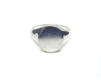 Custom Engraved Sterling Silver Signet Men Ring Genuine Solid Hallmarked 925