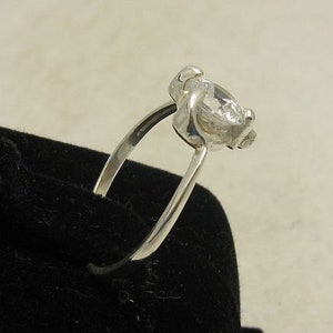 R000896 STERLING SILVER Heart Ring Solid 925 CZ image 4