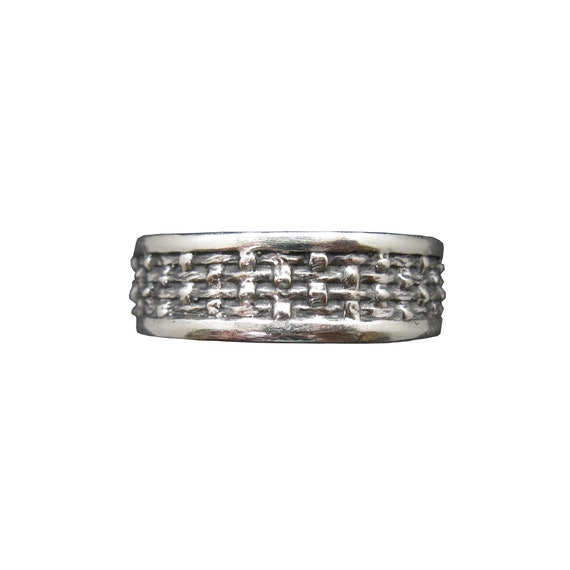 【20/80】 STERLING SILVER ID RING 8mm Sterling Silver Ring 8mm Band Genuine Solid Hallmarked 925