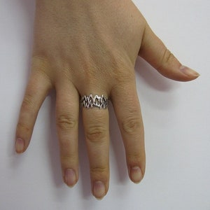 R001279 STERLING ZILVEREN Ring Solid 925 Band afbeelding 4