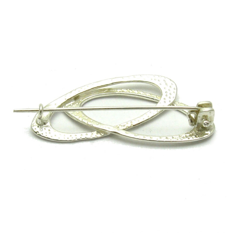 A000125 Broche de plata de ley 925 elipse imagen 2