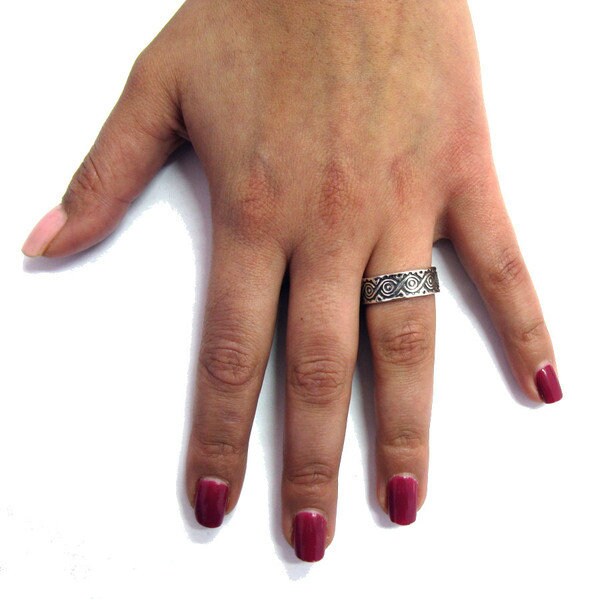 R000023 Sterling Silver Ring Eye Band 925 Solid - Etsy